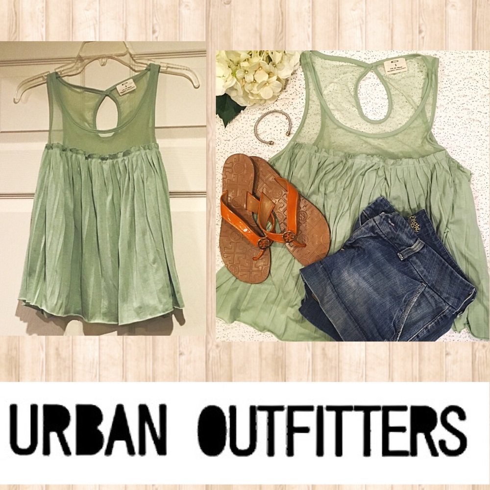 COPY - UO Pins and Needles mint green tank top sz…